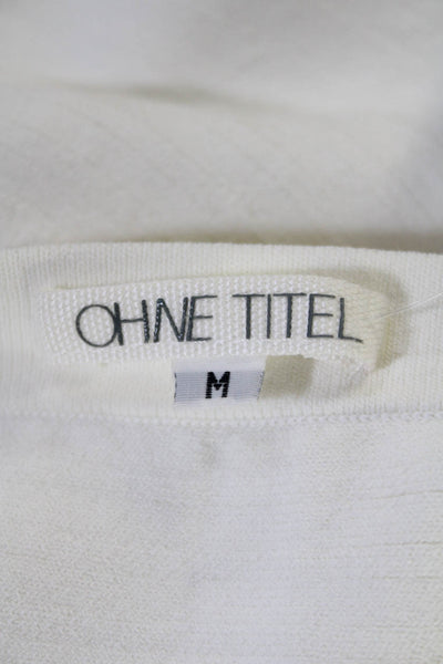 Ohne Titel Womens Solid White Mini A-line Skirt Size M