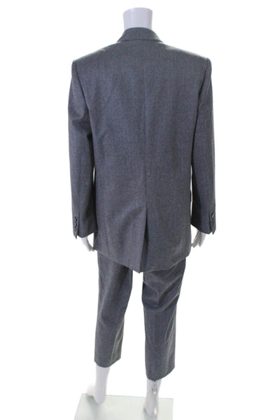 Stella McCartney Womens 2 Piece Single Breasted Pants Suit Gray Size 42 44