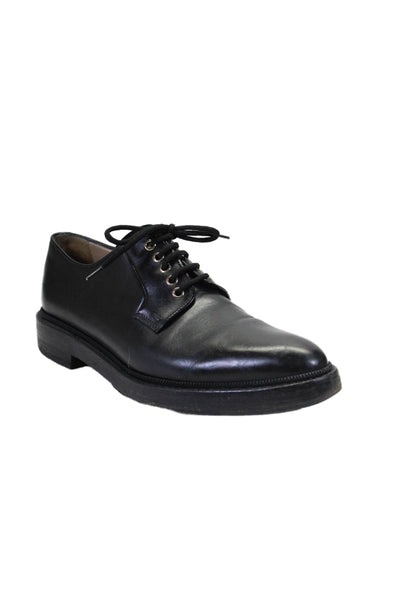 Paul Andrew Mens Leather Lace Up Oxfords Dress Shoes Black Size 43.5 13.5