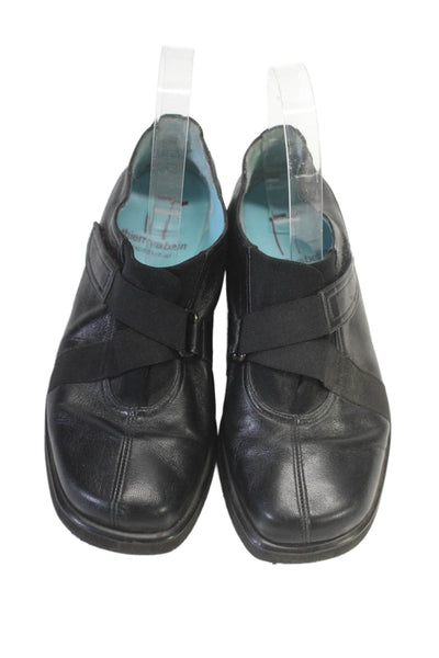 Thierry Rabotin Boys Leather Square Toe Monk Strap Dress Shoes Black Size 6US