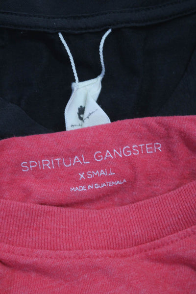 Spiritual Gangster Womens Crew Neck Graphic T Shirts Multicolor XS Lot of 2