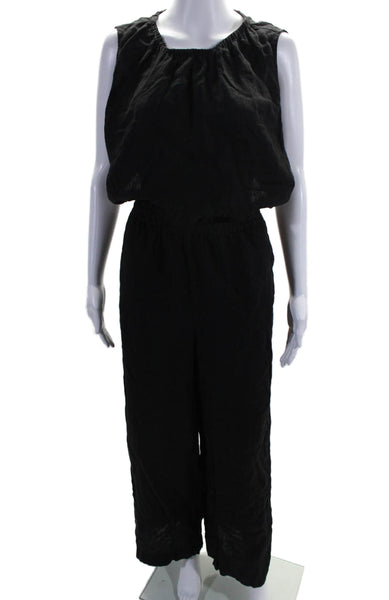 Velvet by Graham & Spencer Womens Sleeveless Wide Leg Jumpsuit Black Size L