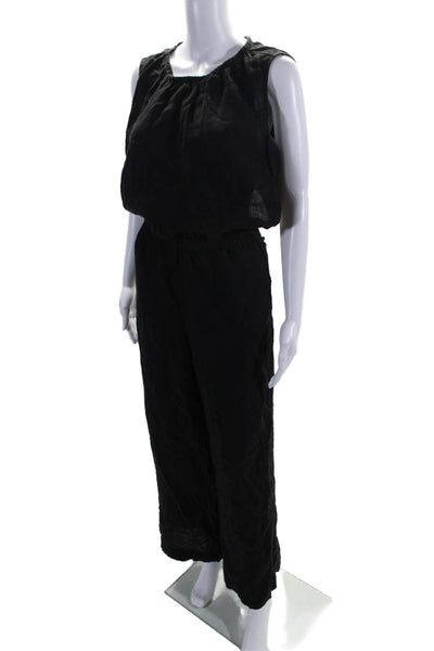 Velvet by Graham & Spencer Womens Sleeveless Wide Leg Jumpsuit Black Size L