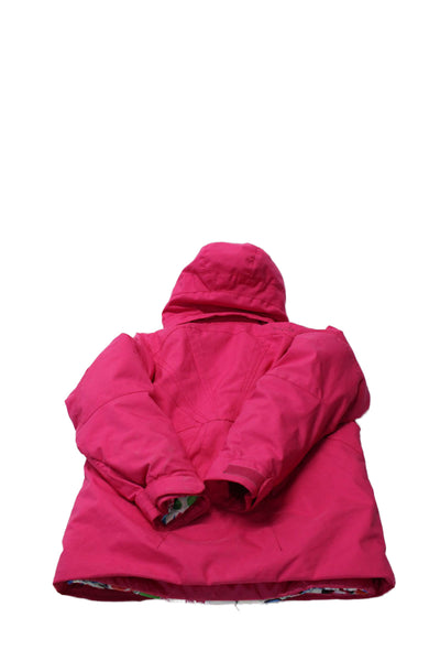 Spyder Girls Full Zip Hooded Reversible Puffer Coat Pink Size 8