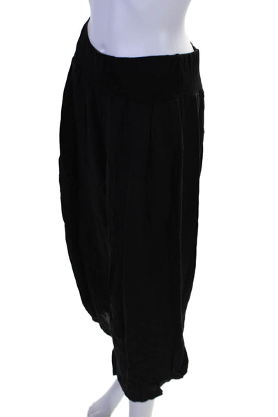 Tempo Paris Women's Long Sleeves Tie Front Two Piece Pants Set Black Size L