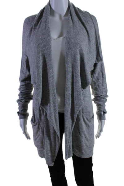 Athleta Women's Long Sleeves Open Front Cardigan Sweater Gray Size M