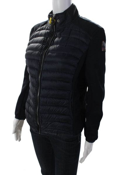 Parajumpers Womens Full Zipper Puffer Warm Up Jacket Navy Blue Size Medium