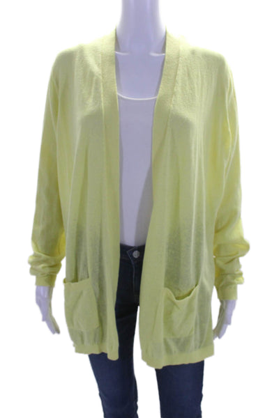 Gap Womens Long Sleeve Open Front Lightweight Sweater Cardigan Yellow Size XL