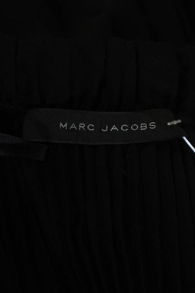 Marc Jacobs Womens Elastic Waist Box Pleated Unlined Swing Skirt Black Size M