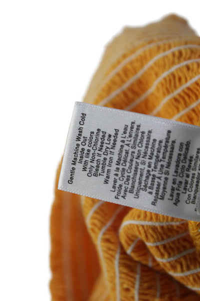 Nation LTD Womens One Shoulder Short Sleeve Blouse Orange Size XS