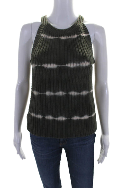 Cotton By Autumn Cashmere Women's Sleeveless Sweater Tank Green Size XS