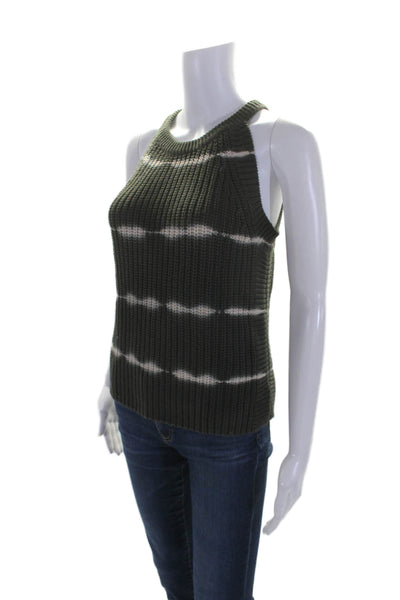 Cotton By Autumn Cashmere Women's Sleeveless Sweater Tank Green Size XS