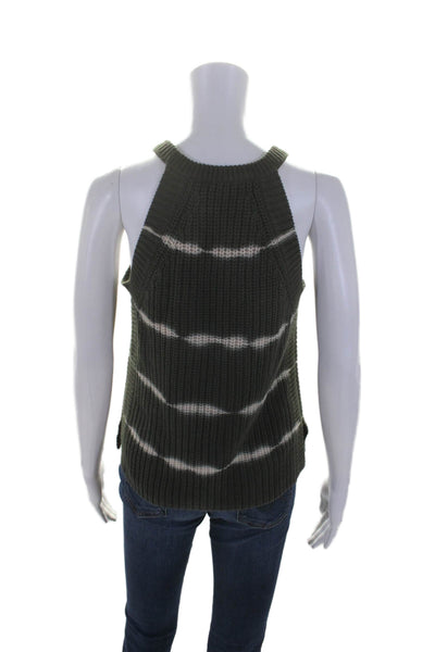 Cotton By Autumn Cashmere Women's Sleeveless Sweater Tank Green Size XS