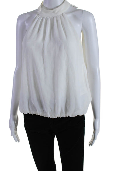 Alice + Olivia Women's V-Neck Sleeveless Wrap Blouse White Size XS