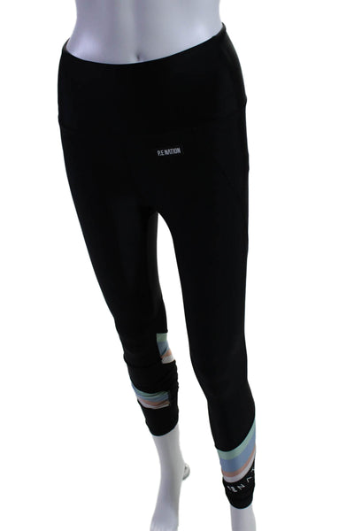 PE Nation Women's High Waist Full Length Leggings Black Size S