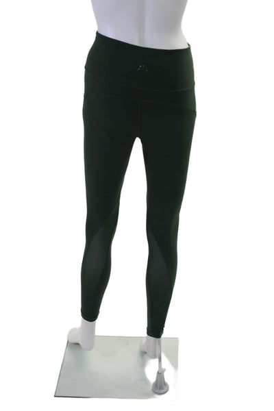 Varley Womens High Elastic Waist Tapered Compression Leggings Green Size XS