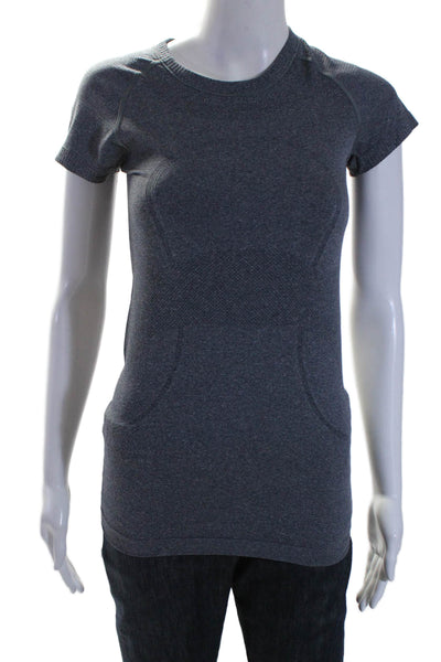 Lululemon Womens Short Sleeve Pullover Activewear T-Shirt Top Gray Size 4