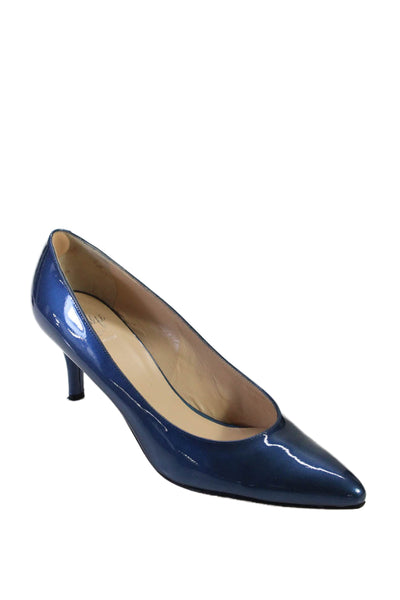 Amalfi by Rangoni Womens Patent Leather Pointed Toe Pumps Blue Size 11