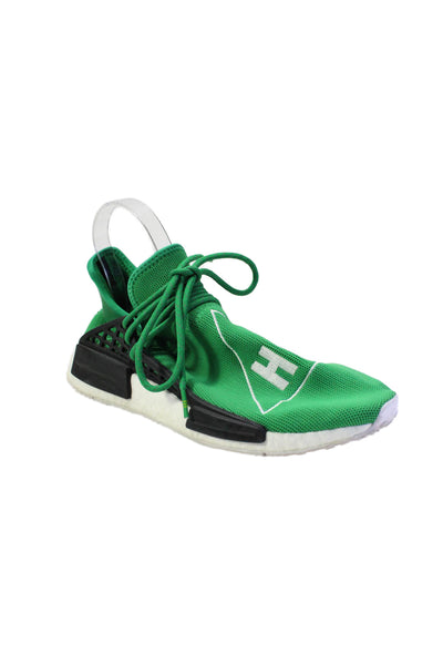 Adidas Pharrell Williams Mens NMD HU Embroidered Slip On Sneakers Green Size 8.5