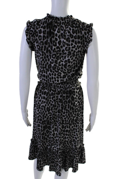 Michael Michael Kors Women's Sleeveless Midi Dress Animal Print Size XS