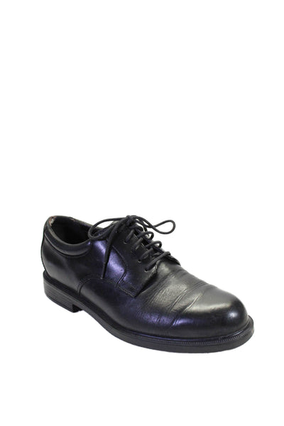 Rockport Mens Leather Lace Up Oxford Dress Shoes Shiny Black Size 9.5 Medium