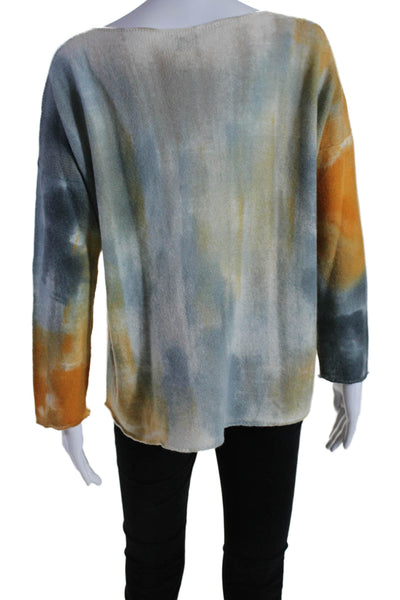 Cristiano Fissore Womens V Neck Long Sleeve Sweater Cashmere Multicolor Small