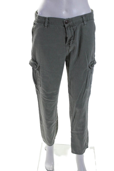 J Brand Womens Faded Green High Rise Straight Leg Cargo Pants Size 26