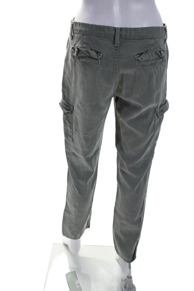 J Brand Womens Faded Green High Rise Straight Leg Cargo Pants Size 26