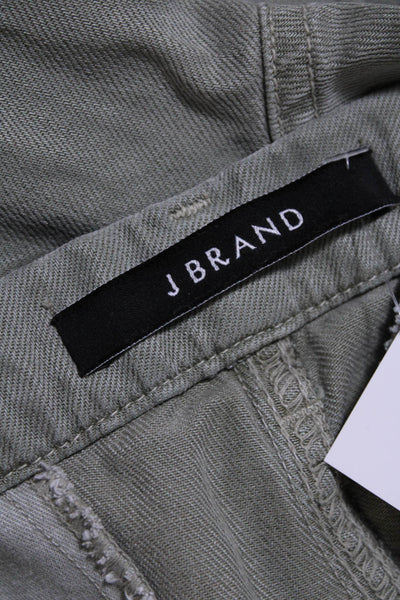 J Brand Womens Faded Green High Rise Straight Leg Cargo Pants Size 26