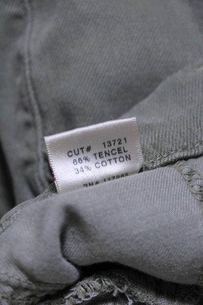 J Brand Womens Faded Green High Rise Straight Leg Cargo Pants Size 26