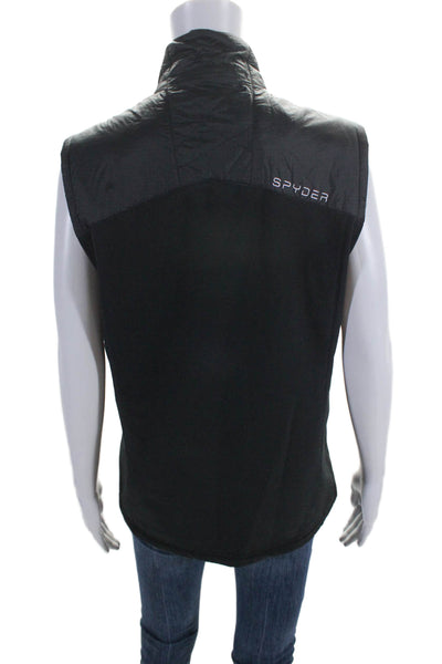 Spyder Womens Sleeveless Zip Front High Neck Vest Nylon Black Size Small