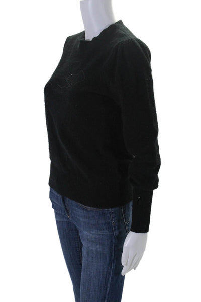 Veronica Beard Womens Cashmere Black Crew Neck Long Sleeve Sweater Top Size XS