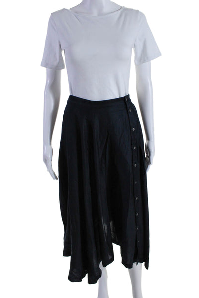 Tomorrow Land Womens Elastic Waist Flare Maxi Skirt Black Size 40