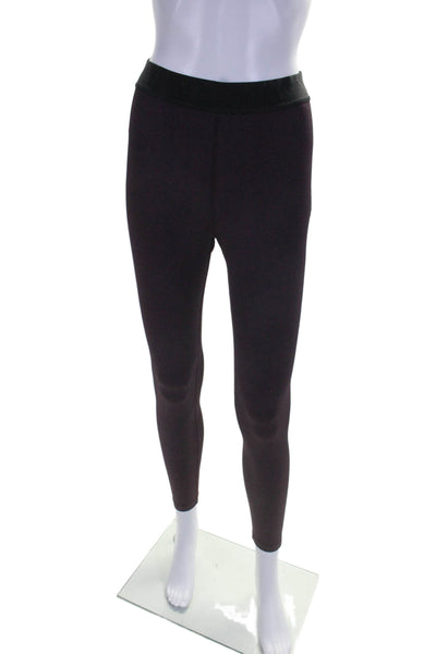 ALALA Womens Elastic Waist Tapered Compression Leggings Purple Small