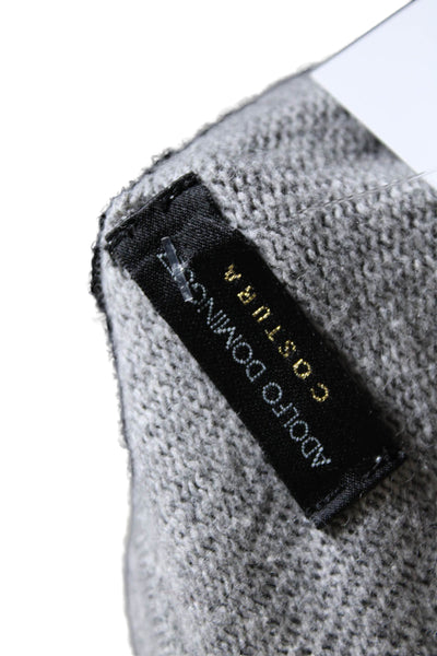 Adolfo Dominguez Women's Round Neck Long Sleeves Pullover Sweater Gray Size 7