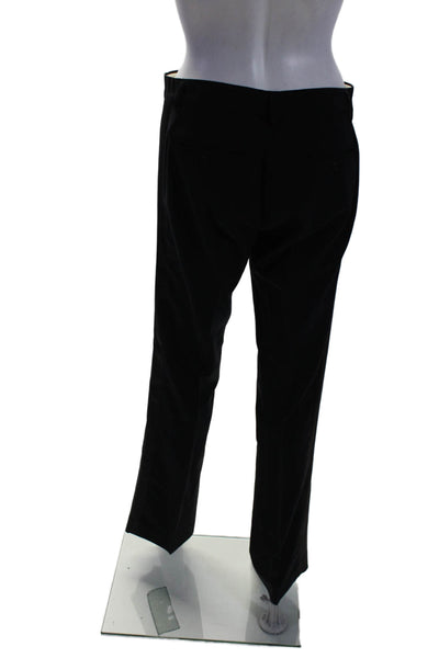 Theory Women's Flat Front Straight Leg Dress Pants Black Size 2