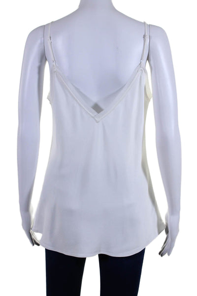 Frame Womens Spaghetti Strap V Neck Pullover Tank Top White Size Medium