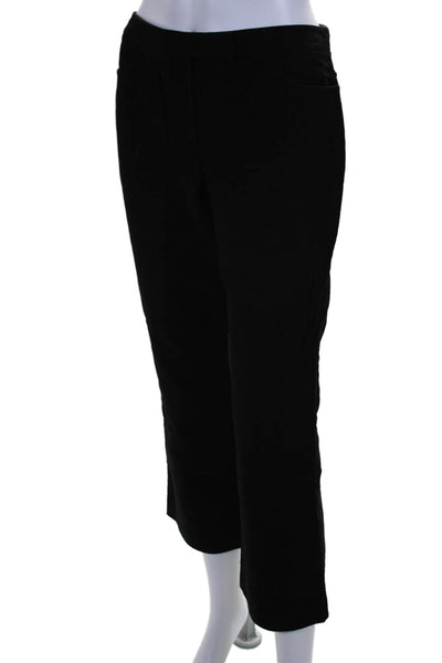 Theory Womens Cotton 2 Pocket Mid-Rise Straight Leg Pants Trousers Black Size 4