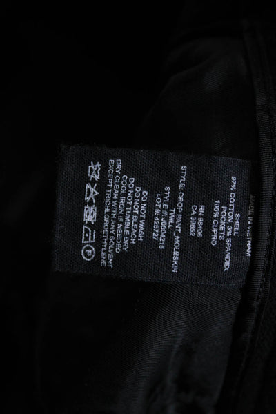 Theory Womens Cotton 2 Pocket Mid-Rise Straight Leg Pants Trousers Black Size 4
