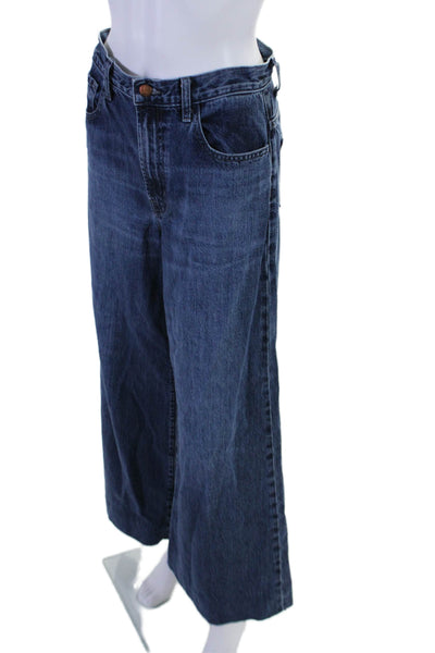 J Brand Womens Zipper Fly High Rise Medium Wash Wide Leg Jeans Blue Size 26