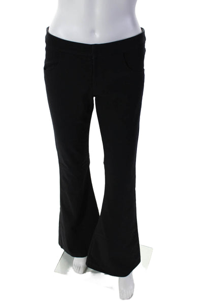 Alexis Womens Cotton Blend Black Mid-Rise Wide Leg Dress Pants Size S