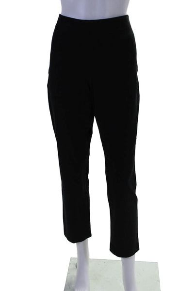 Elie Tahari Womens Cotton Blend Flat Front Mid-Rise Skinny Pants Black Size 10