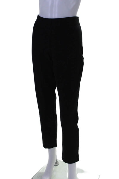 Elie Tahari Womens Cotton Blend Flat Front Mid-Rise Skinny Pants Black Size 10