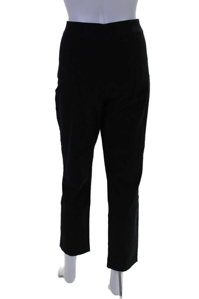 Elie Tahari Womens Cotton Blend Flat Front Mid-Rise Skinny Pants Black Size 10