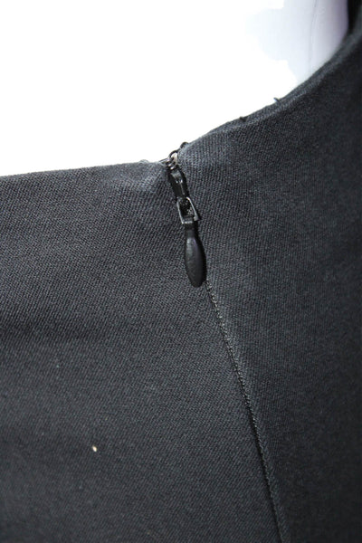 Elie Tahari Womens Cotton Blend Flat Front Mid-Rise Skinny Pants Black Size 10