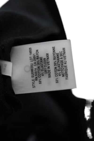 Elie Tahari Womens Cotton Blend Flat Front Mid-Rise Skinny Pants Black Size 10