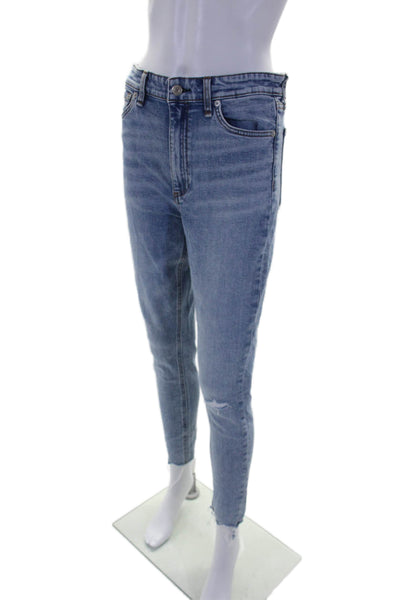 Rag & Bone Womens Nina High Rise Ankle Skinny Jeans Blue Denim Size 27