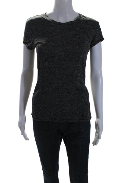 Rag & Bone Jean Womens Round Neck Short Sleeve Pullover T-Shirt Top Gray Size XS