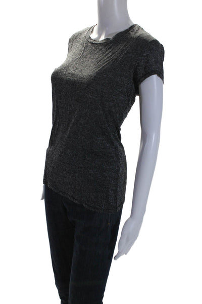 Rag & Bone Jean Womens Round Neck Short Sleeve Pullover T-Shirt Top Gray Size XS