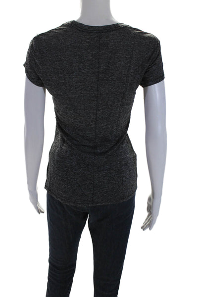 Rag & Bone Jean Womens Round Neck Short Sleeve Pullover T-Shirt Top Gray Size XS